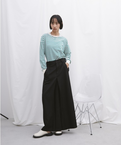 セール】ボーダーロングスリーブトップス（Tシャツ/カットソー