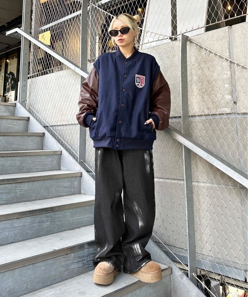 sedacle(セダクル)の「ハクペイントデニム(デニムパンツ・メンズ・インディゴブルー/ブラック・LARGE/MEDIUM/SMALL)」の6枚目の写真