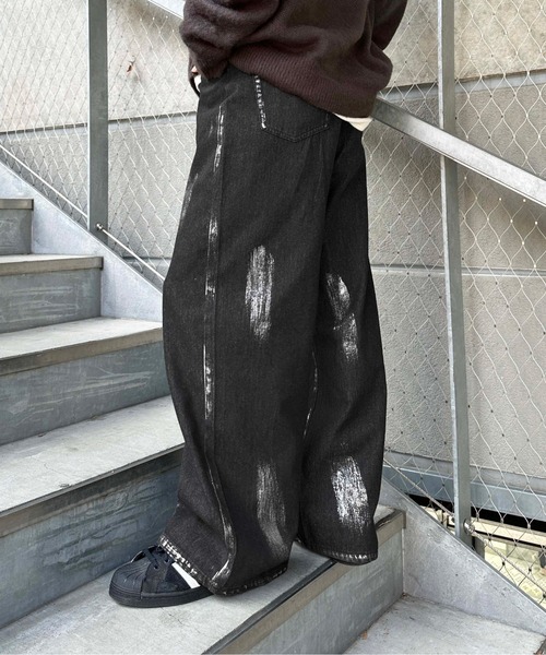 sedacle(セダクル)の「ハクペイントデニム(デニムパンツ・メンズ・インディゴブルー/ブラック・LARGE/MEDIUM/SMALL)」の10枚目の写真
