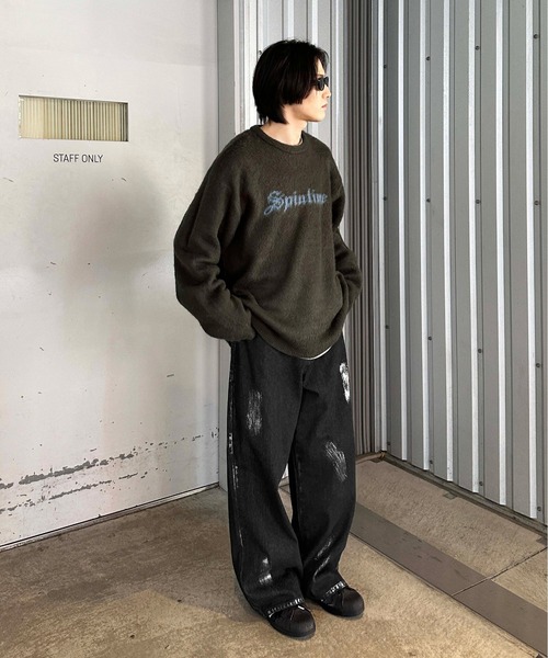 sedacle(セダクル)の「ハクペイントデニム(デニムパンツ・メンズ・インディゴブルー/ブラック・LARGE/MEDIUM/SMALL)」の12枚目の写真