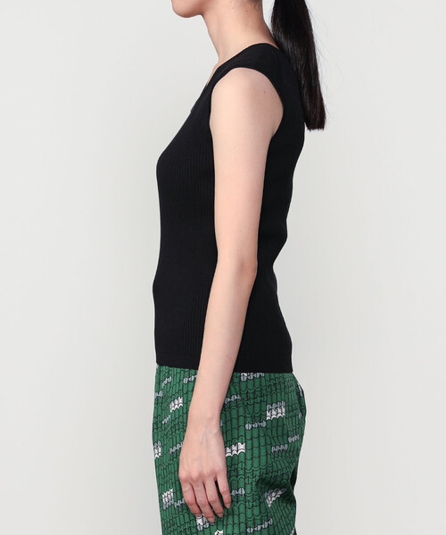 LE GLAZIK（ルグラジック）の「LE GLAZIK | フレンチスリーブニット WOMEN（ニット/セーター・レディース・グリーン系その他/オフホワイト/ブラック・36）」の10枚目の写真