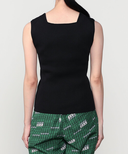 LE GLAZIK（ルグラジック）の「LE GLAZIK | フレンチスリーブニット WOMEN（ニット/セーター・レディース・グリーン系その他/オフホワイト/ブラック・36）」の8枚目の写真