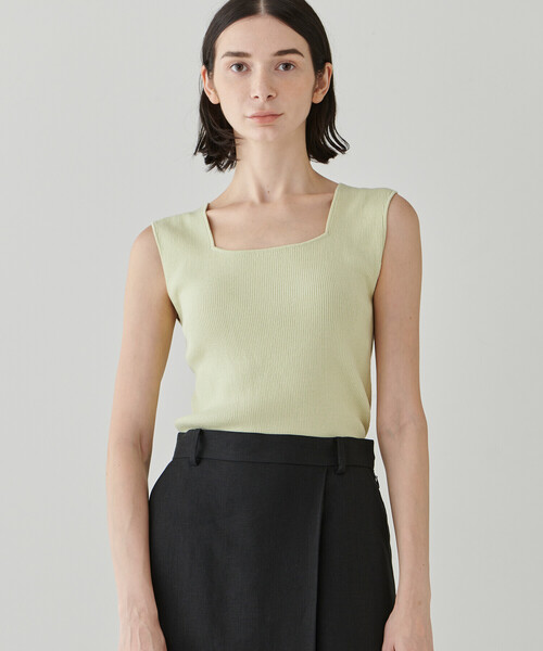 LE GLAZIK（ルグラジック）の「LE GLAZIK | フレンチスリーブニット WOMEN（ニット/セーター・レディース・グリーン系その他/オフホワイト/ブラック・36）」の3枚目の写真