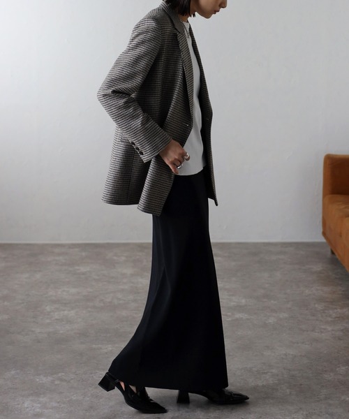 Bonjour Sagan（ボンジュールサガン）の「ストレッチニットスカート（スカート・レディース・ライトベージュ/ブラック・FREE）」の7枚目の写真