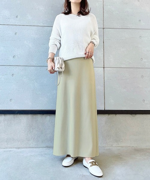 Bonjour Sagan（ボンジュールサガン）の「ストレッチニットスカート（スカート・レディース・ライトベージュ/ブラック・FREE）」の20枚目の写真