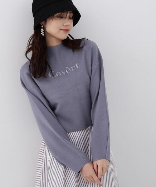 PROPORTION BODY DRESSING（プロポーションボディドレッシング）の「ロゴ刺しゅうショートニット / 1214170214（ニット/セーター・レディース・ブルー/ホワイト系その他/ベージュ/ブラック・FREE）」の5枚目の写真