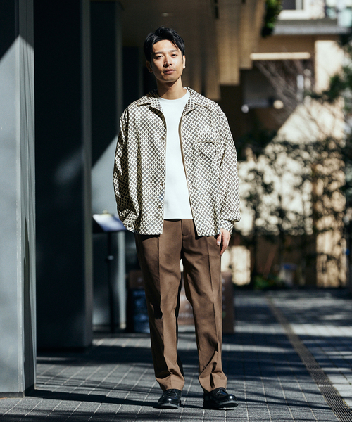 417 EDIFICE（フォーワンセブンエディフィス）の「【Reflax/リフラックス】ツイル ストレッチ イージーパンツ（スラックス・メンズ・ブラック/チャコールグレー/ブラウン・SMALL/MEDIUM/LARGE）」の19枚目の写真