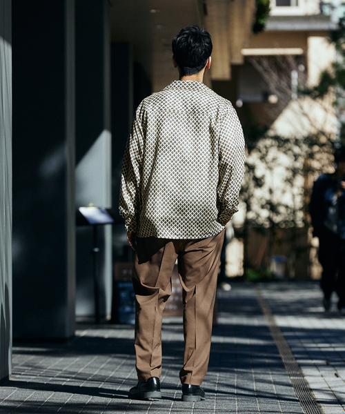 417 EDIFICE（フォーワンセブンエディフィス）の「【Reflax/リフラックス】ツイル ストレッチ イージーパンツ（スラックス・メンズ・ブラック/チャコールグレー/ブラウン・SMALL/MEDIUM/LARGE）」の18枚目の写真