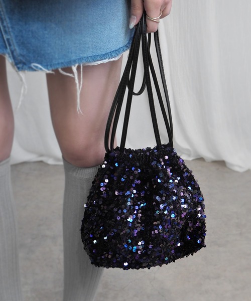 minia(ミニア)の「スパンコールドロストショルダー(ショルダーバッグ・レディース・シルバー/ブラック/マルチ・FREE)」の3枚目の写真