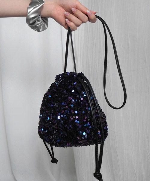 minia(ミニア)の「スパンコールドロストショルダー(ショルダーバッグ・レディース・シルバー/ブラック/マルチ・FREE)」の5枚目の写真