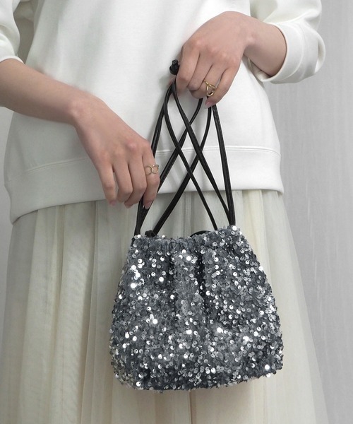 minia(ミニア)の「スパンコールドロストショルダー(ショルダーバッグ・レディース・シルバー/ブラック/マルチ・FREE)」の15枚目の写真