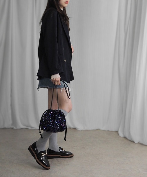 minia(ミニア)の「スパンコールドロストショルダー(ショルダーバッグ・レディース・シルバー/ブラック/マルチ・FREE)」の21枚目の写真