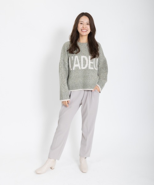 meeny miny（ミーニーマイニー）の「【meeny miny】[美シルエットシリーズ][セットアップ対応]伸洗テーパードパンツ（スラックス・レディース・アイボリー/ベージュ/ネイビー/ライトグレー/カーキ・MEDIUM）」の8枚目の写真