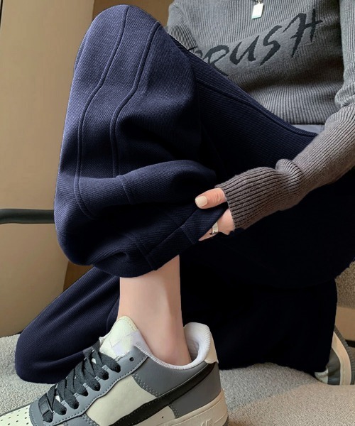 Miniministore（ミニミニストア）の「【新色追加】スウェットパンツ レディースワイドパンツ（スウェットパンツ・レディース・ライトグレー/ライトブルー/アイボリー/ライトブラウン/ダークグレー/ブラック/ネイビー/ブルー・FREE）」の7枚目の写真