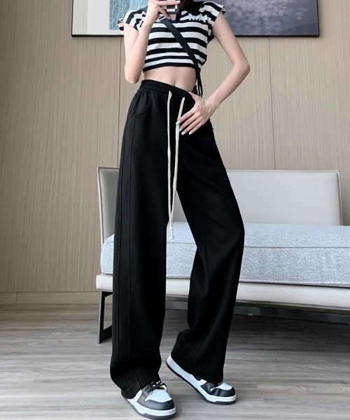 Miniministore（ミニミニストア）の「【新色追加】スウェットパンツ レディースワイドパンツ（スウェットパンツ・レディース・ライトグレー/ライトブルー/アイボリー/ライトブラウン/ダークグレー/ブラック/ネイビー/ブルー・FREE）」の21枚目の写真