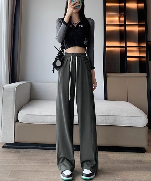 Miniministore（ミニミニストア）の「【新色追加】スウェットパンツ レディースワイドパンツ（スウェットパンツ・レディース・ライトグレー/ライトブルー/アイボリー/ライトブラウン/ダークグレー/ブラック/ネイビー/ブルー・FREE）」の18枚目の写真