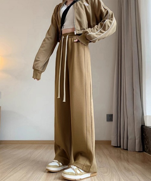 Miniministore（ミニミニストア）の「【新色追加】スウェットパンツ レディースワイドパンツ（スウェットパンツ・レディース・ライトグレー/ライトブルー/アイボリー/ライトブラウン/ダークグレー/ブラック/ネイビー/ブルー・FREE）」の10枚目の写真