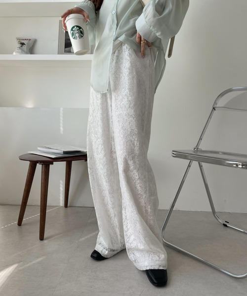 Ada.（エイダ）の「レース ルーズパンツ（その他パンツ・レディース・ホワイト/ブラック・FREE）」の4枚目の写真