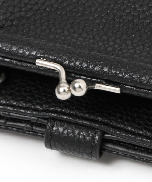 美品！！ CALEE がま口 財布 黒 キーホルダー付 即購入OK