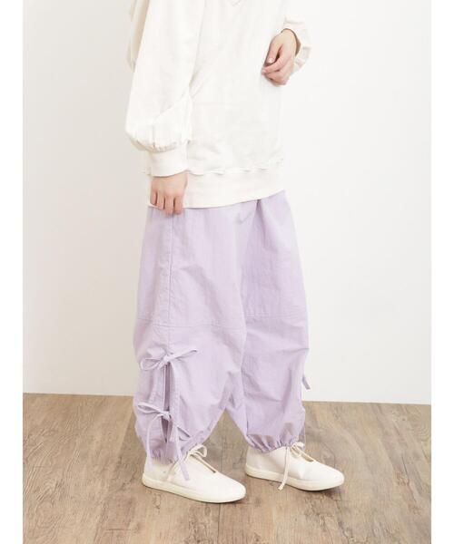 Samansa Mos2（サマンサ モスモス）の「脇リボンパラシュートパンツ（その他パンツ・レディース・カーキ/オフホワイト/ラベンダー・F）」の21枚目の写真