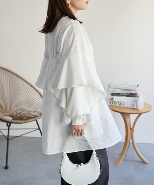 ap retro（アプレトロ）の「ナイロンジップベスト／ミリタリーベスト《動画あり》（ベスト・レディース・オフホワイト/ブラック/カーキ/チャコールグレー・FREE）」の7枚目の写真