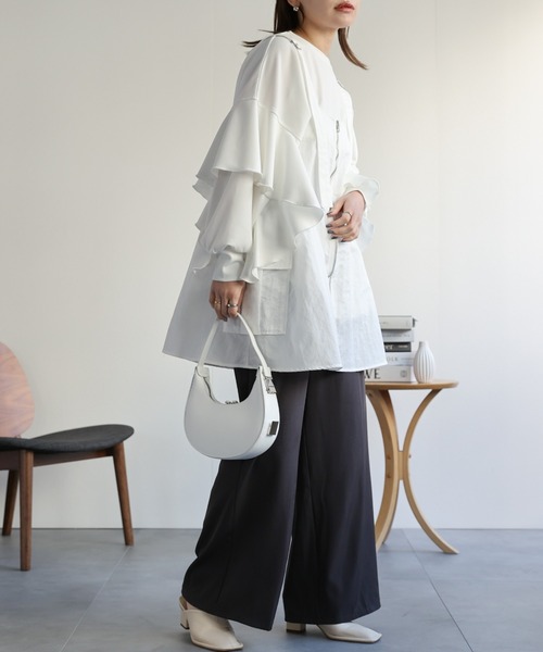 ap retro（アプレトロ）の「ナイロンジップベスト／ミリタリーベスト《動画あり》（ベスト・レディース・オフホワイト/ブラック/カーキ/チャコールグレー・FREE）」の13枚目の写真