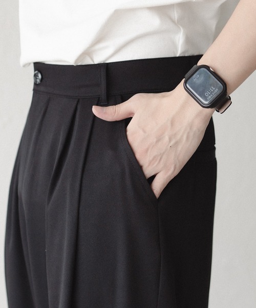 epnok（エプノック）の「2タックワイドスラックス（スラックス・メンズ・チャコールグレー/ブラック・SMALL/MEDIUM/LARGE）」の12枚目の写真