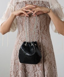 bonjour bonsoir（ボンジュール　ボンソワール）の「メタルメッシュ2WAYミニバッグ 結婚式 顔合わせ お呼ばれ（ハンドバッグ）」