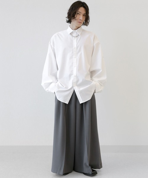 minsobi（ミンソビ）の「ビッグシルエット長袖シャツ オーバーシャツ 