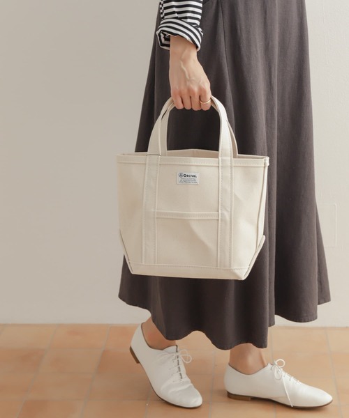 ORCIVAL（オーシバル）の「ORCIVAL　TOTE BAG SMALL（トートバッグ・レディース・アイボリー/ライトベージュ/ホワイト系その他/ブルー系その他・FREE）」の5枚目の写真
