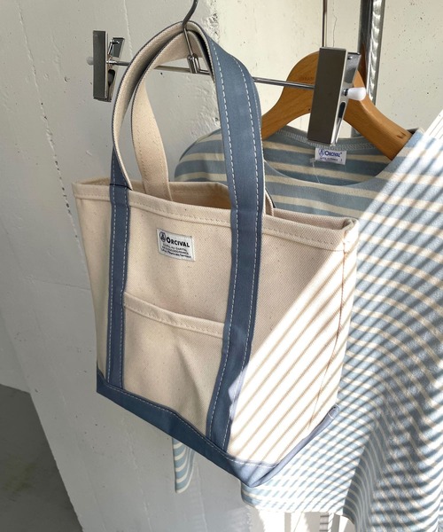 ORCIVAL（オーシバル）の「ORCIVAL　TOTE BAG SMALL（トートバッグ・レディース・アイボリー/ライトベージュ/ホワイト系その他/ブルー系その他・FREE）」の6枚目の写真