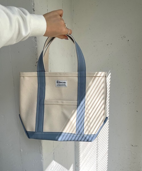 ORCIVAL（オーシバル）の「ORCIVAL　TOTE BAG SMALL（トートバッグ・レディース・アイボリー/ライトベージュ/ホワイト系その他/ブルー系その他・FREE）」の7枚目の写真