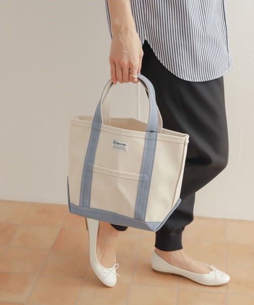 ORCIVAL（オーシバル）の「ORCIVAL　TOTE BAG SMALL（トートバッグ・レディース・アイボリー/ライトベージュ/ホワイト系その他/ブルー系その他・FREE）」の8枚目の写真