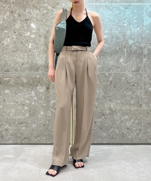 ルシェルブルー　パンツ ル シェル ブルー - LE CIEL BLEU | Wide Leg Tuck | RESTIR