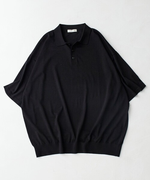 AURALEE ダークネイビー ニット ポロシャツ AURALEE ダークネイビー ニット ポロシャツ（FREAK'S STORE