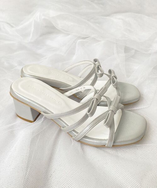 MAJESTIC LEGON(マジェスティックレゴン)の「ダブルリボンサンダル(サンダル・レディース・ブラック/アイボリー/シルバー・SMALL/MEDIUM/LARGE/X-LARGE)」の18枚目の写真