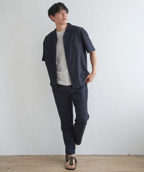 ikka(イッカ)の「【イージーケア/セットアップ対応】Reflax(R) リラックスイージーアンクルパンツ(その他パンツ・メンズ・チャコールグレー/グリーン/ダークネイビー/ベージュ・S/M/L/XL)」の5枚目の写真