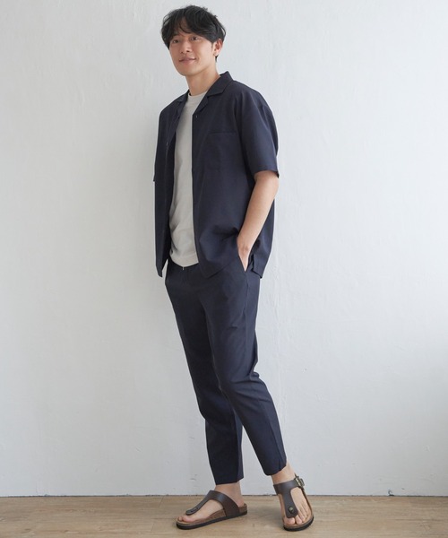 ikka(イッカ)の「【イージーケア/セットアップ対応】Reflax(R) リラックスイージーアンクルパンツ(その他パンツ・メンズ・チャコールグレー/グリーン/ダークネイビー/ベージュ・S/M/L/XL)」の6枚目の写真