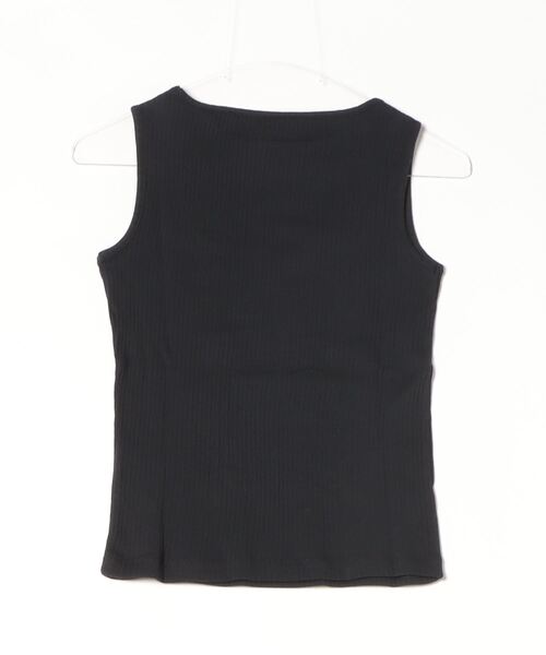 NOIR FABRIK（ヌワールファブリック）の「[NOIR FABRIK/ヌワールファブリック] ボートネック ノースリーブカットソー（タンクトップ・レディース・オフホワイト/チャコールグレー/ブルー/ブラック/ベージュ・0/1）」の11枚目の写真