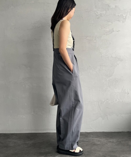 NOIR FABRIK（ヌワールファブリック）の「[NOIR FABRIK/ヌワールファブリック] ボートネック ノースリーブカットソー（タンクトップ・レディース・オフホワイト/チャコールグレー/ブルー/ブラック/ベージュ・0/1）」の20枚目の写真