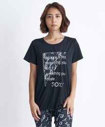 FLAMINGO TEE/ロキシー裾紐水陸両用UVカット速乾半袖Tシャツ