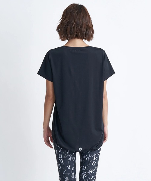 ROXY(ロキシー)の「FLAMINGO TEE/ロキシー裾紐水陸両用UVカット速乾半袖Tシャツ(Tシャツ/カットソー・レディース・グリーン/パープル/ブラック・LARGE/MEDIUM/SMALL)」の5枚目の写真