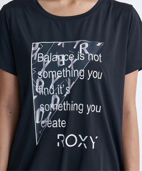 ROXY(ロキシー)の「FLAMINGO TEE/ロキシー裾紐水陸両用UVカット速乾半袖Tシャツ(Tシャツ/カットソー・レディース・グリーン/パープル/ブラック・LARGE/MEDIUM/SMALL)」の6枚目の写真