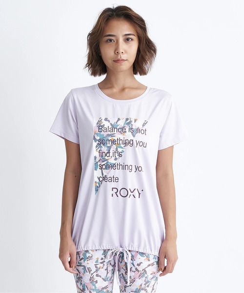 ROXY(ロキシー)の「FLAMINGO TEE/ロキシー裾紐水陸両用UVカット速乾半袖Tシャツ(Tシャツ/カットソー・レディース・グリーン/パープル/ブラック・LARGE/MEDIUM/SMALL)」の12枚目の写真