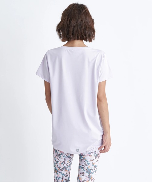 ROXY(ロキシー)の「FLAMINGO TEE/ロキシー裾紐水陸両用UVカット速乾半袖Tシャツ(Tシャツ/カットソー・レディース・グリーン/パープル/ブラック・LARGE/MEDIUM/SMALL)」の13枚目の写真