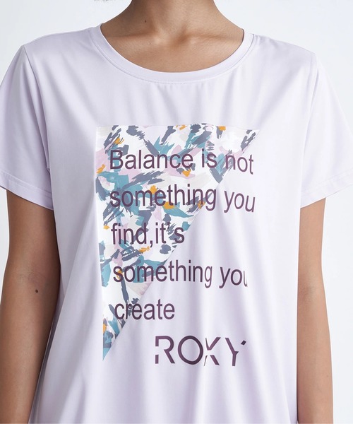 ROXY(ロキシー)の「FLAMINGO TEE/ロキシー裾紐水陸両用UVカット速乾半袖Tシャツ(Tシャツ/カットソー・レディース・グリーン/パープル/ブラック・LARGE/MEDIUM/SMALL)」の14枚目の写真