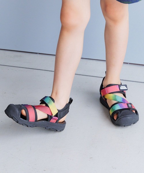 BAYFLOW（ベイフロー）の「[軽量！滑りにくく安心！]ガードテープサンダル(KIDS)（サンダル・キッズ・ブラック/カーキ/マルチ/シルバー/パープル/その他2/グリーン・17cm/18cm/19cm/20cm/21cm/22cm/23cm/23.0cm/22.0cm/18.0cm/20.0cm/21.0cm/17.0cm/19.0cm）」の11枚目の写真