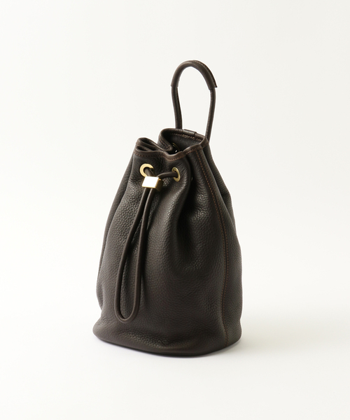 EDIFICE(エディフィス)の「【S.MANO / エス マーノ】DRAWSTRING BAG SMALL(ショルダーバッグ・メンズ・ブラウン・FREE)」の1枚目の写真