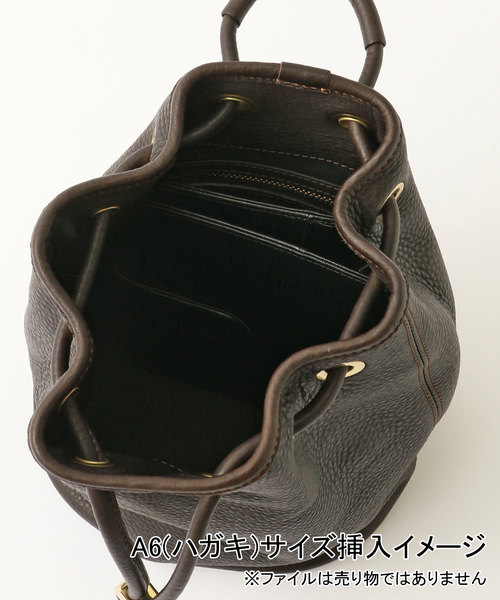 EDIFICE(エディフィス)の「【S.MANO / エス マーノ】DRAWSTRING BAG SMALL(ショルダーバッグ・メンズ・ブラウン・FREE)」の8枚目の写真