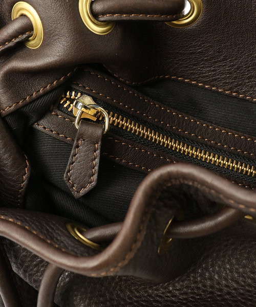 EDIFICE(エディフィス)の「【S.MANO / エス マーノ】DRAWSTRING BAG SMALL(ショルダーバッグ・メンズ・ブラウン・FREE)」の10枚目の写真